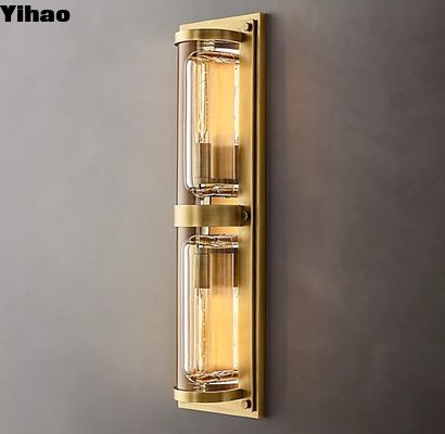 kopen K9 Glas Decoratieve Wandlampen Twee 40W Gouden Kristal Wand Sconce online vervaardiging