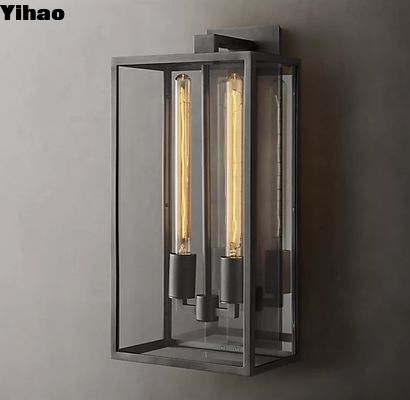 kopen Zwart en Messing Wand Sconce Messing Glas Wandlamp 110V-120V online vervaardiging