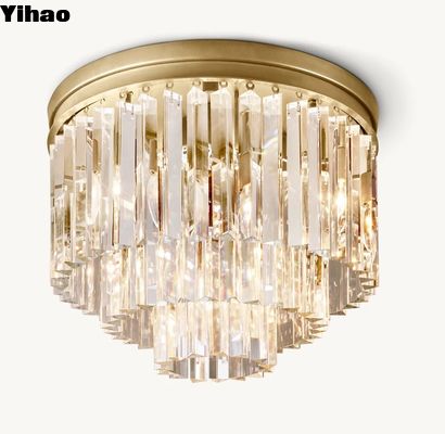 kopen Multi Ring Frame Luxe Plafondlichten K9 Glas Wand Flush Mount Licht online vervaardiging