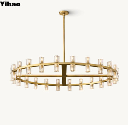 kopen Chroom Afwerking Chroom hangend licht armaturen Foyer verlichting hoog plafond online vervaardiging