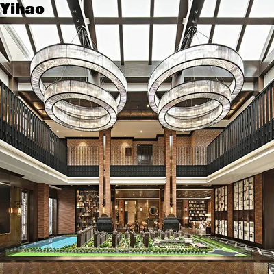 kopen Op maat gemaakte lampen Hotel lobby kandelaar keten kandelaar modern met E12 lichtbron online vervaardiging