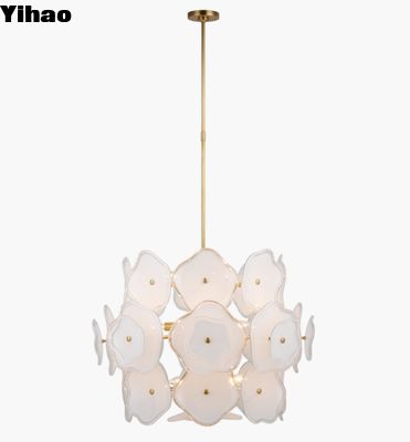 kopen KS 5067 Leighton Large Barrel Chandelier Soft Brass Polished Nickel With Blush/Cream Tinted Klasse online vervaardiging