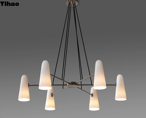 kopen Montfalcon Moderne Messing Kroonluchter met E12 gloeilampbasis en instelbare hoogte online vervaardiging
