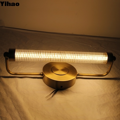 kopen Modern Brass LED Wall Lamp with Crystal Shade for Living Room online vervaardiging