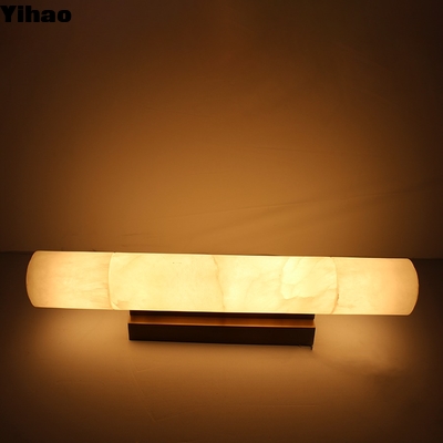kopen Modern LED Wall Lamp Alabaster White Round Design for Living Room online vervaardiging