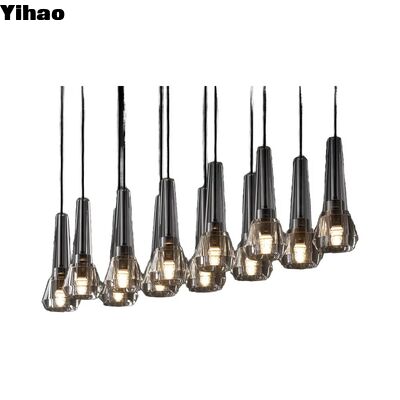 kopen Yihao Contemporary Linear Brass Suspended Pendant Light met verstelbare hoogte en 50.000 uur levensduur voor woonkamer online vervaardiging