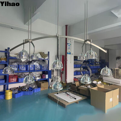 kopen Yihao Factory Direct Brass Body Crystal Shade Chandelier met 3500K Warm White LED voor Luxe Hotel en Home Lighting online vervaardiging