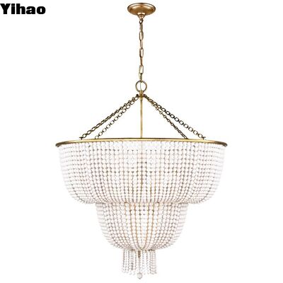 kopen Messing lichaam kristal schaduw hangend hanglamp met 3500K Warm White LED voor hotel lobby decor online vervaardiging