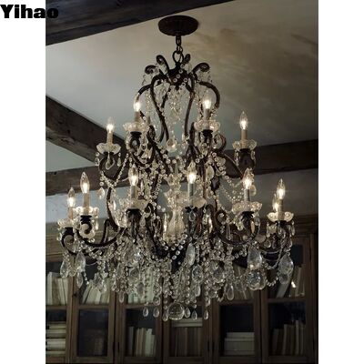 kopen Custom Design Luxe Crystal Shade Hanger Light Chandelier met 50000 uur levensduur voor Villa Lighting online vervaardiging