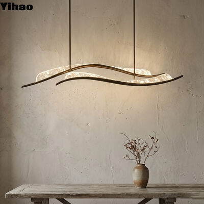 kopen YH Minimalist Antieke Messing Bronzen Kroonluchter met Kristallen Schaduw en 3500K Warm Witte LED Verlichting voor Eetkamer online vervaardiging