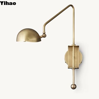 kopen Moderne ontwerp koper wandlamp met 2700K warm wit licht voor woonkamer decoratie online vervaardiging