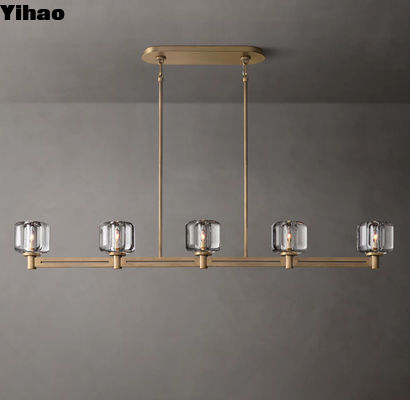 Messingherstel Hardware Lineaire kroonluchter met E12-lampen