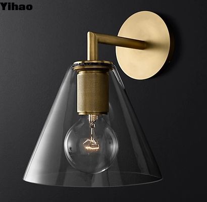 Verlakte gebrand messing afwerking Sconce wandlampen binnenshuis moderne schroef in
