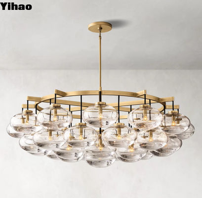 gloeilamp Type gloeilamp Antieke boerderij kandelaar Glas plafond licht Klassieke stijl