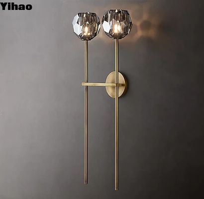 Vaste Messing Rook K9 Glas Fancy Wand Lampen Voor Woonkamer Slaapkamer