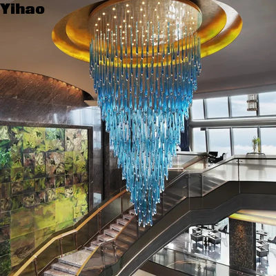 Plafond gemonteerd hotel lobby kroonluchter voor hotel drop hangers
