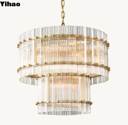 San Marco Twee-niveaus ronde kristal kroonluchter plafondlamp 22'
