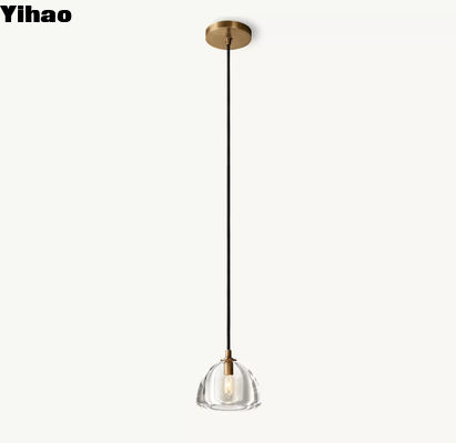 Metalen glazen halfrond hanglamp 110-220 volt