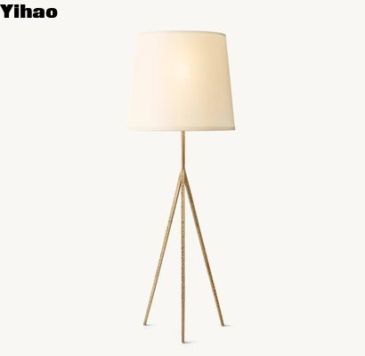 Cotton Linen Conical Drum Shade Moderne Contemporary vloerlampen Sculpturale overkoepelende vloerlamp