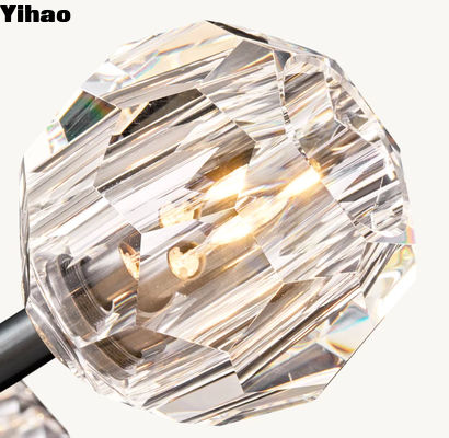 Crystal Ball Clear Glass Flushmount 24