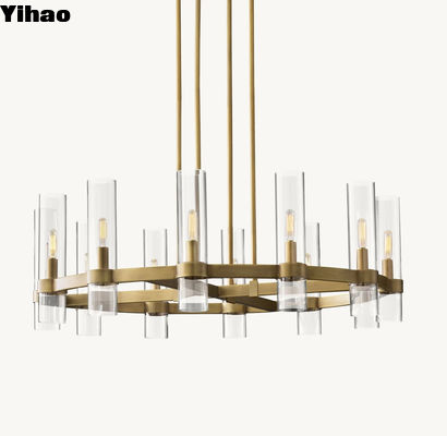 Moderne luxe Messing glas kroonluchter Ravelle Ronde kroonluchter 36
