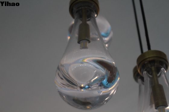 Regen Ronde Koper Kristal Kroonluchter Lamp met verstelbare Lord Dimensie D 120cm