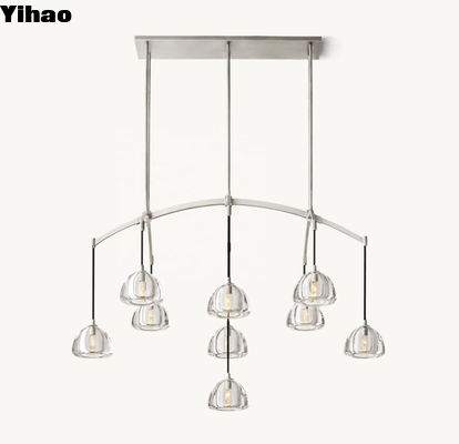 Glasstijl Gouden Moderne Kristalkroonluchter met afmeting D 122cm