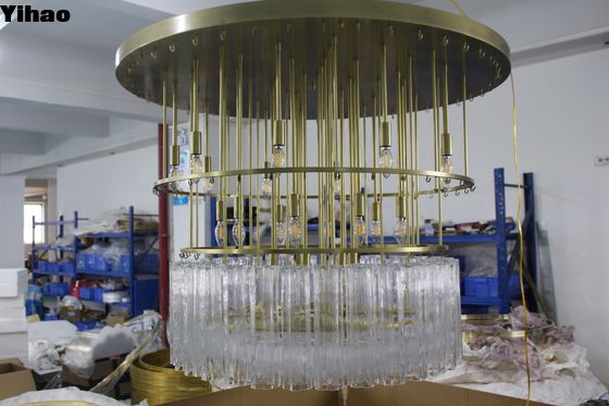 Customized Indoor Brass Crystal Chandelier voor Decoratie 140 cm x 95 cm x 70 cm