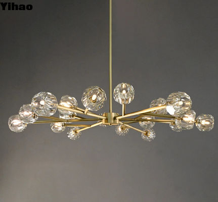 Moderne luxe ronde kroonluchter met messing D 153cm
