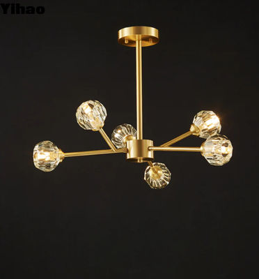Gepersonaliseerde kristalbol ronde cluster kroonluchter voor binnen plafond montage