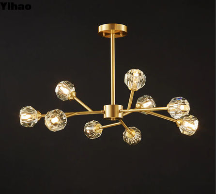 Elegant Messing Kristal Kroonluchter voor binnenruimten Dia 80cm x H 45cm Materiaal Aanpassing