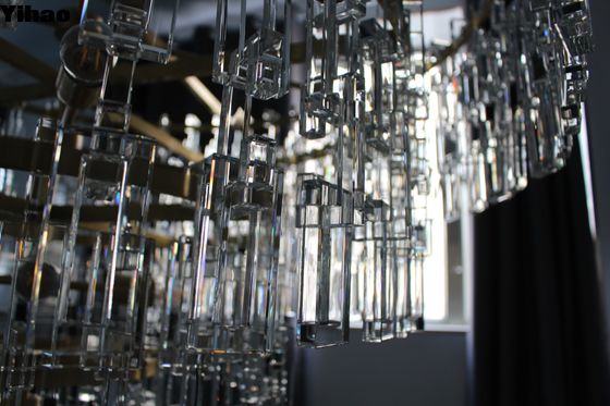 Fabriek op maat gerangschikte ronde kroonluchter 91cm kristal kroonluchter met plafondmontage
