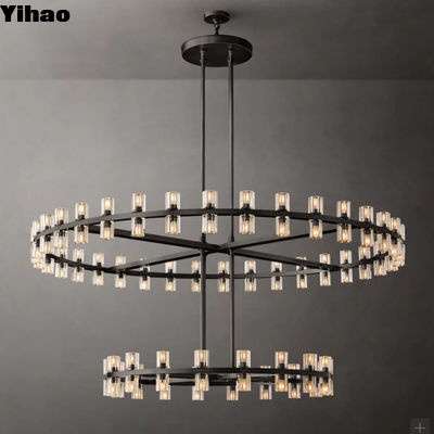 Ronde chroomkristallen kroonluchter Dimmable hangend licht voor het plafond 140Cm