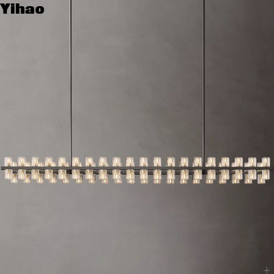 Luxe grote gouden rechthoekige LED-kroonluchter Moderne inrichting Kristal kamer hangend voor slaapkamer woonkamer