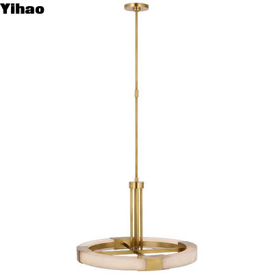 Messing kristal hanger Vintage alabaster Messing kristal licht voor elegante binnenruimtes