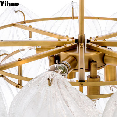 Prachtige moderne ronde decoratieve LED-verlichting op maat Contemporary Clear Chandelier