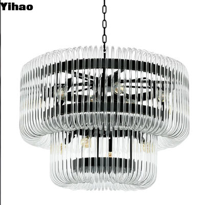 Villa Hall LED Moderne Art Deco Ronde Ontwerp Kristal kandelaar Voor Hotel Huis Woonkamer