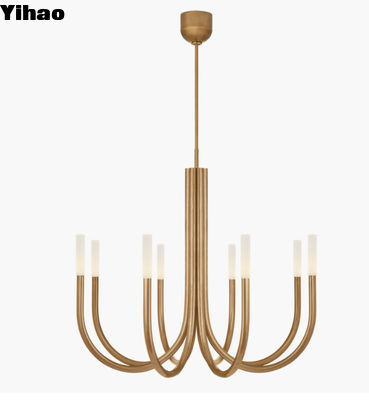 Rousseau Medium Chandelier 110-240V Spanning Custom Chandelier met Messingglas of Kristal