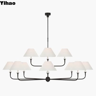 Visual Comfort Piaf overgrote twee-tier kroonluchter TOB 5458