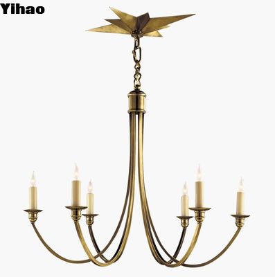 SC 5001 Venetiaanse middelgrote kroonluchter Brons / gepolijst nikkel / met de hand gesmeerd antiek messing