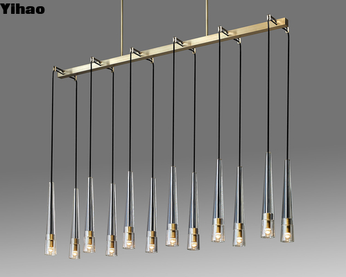 Verstelbare Lineaire Messing Kroonluchter voor Restaurants en Hotels