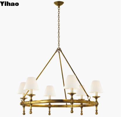 Yihao American Style 6-Light Solid Brass kandelaar met 3500K Warm White LED en 5 jaar garantie