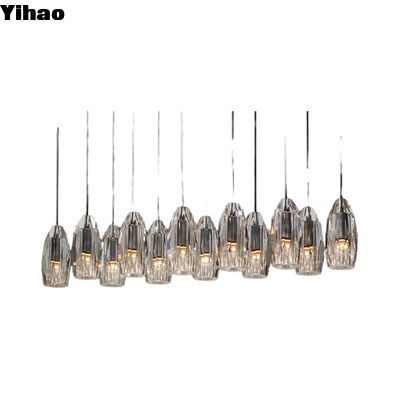 Yihao CHATELET Verstelbare hoogte lineaire hanglamp met messing lichaam en 50.000 uur levensduur voor moderne woonkamer