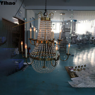 Yihao Factory Direct Egyptische Kristal Messing tak kandelaar met 3500K Warm White LED voor slaapkamer woonkamer Trap