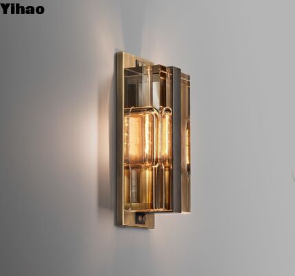 Yihao Luxury Modern Brass Wandlamp met LED Lichtbron voor Hotel Villa Decoraties
