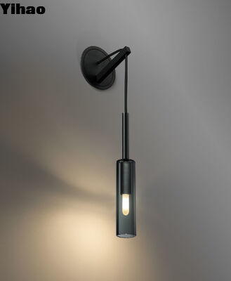 Moderne LED-hanger wandscherm met instelbare hoogte, dimbare verlichting en ovale schaduw voor binnengebruik