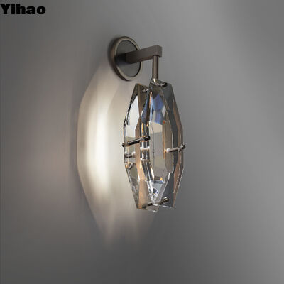 Moderne verstelbare hoogte Messing plafond hanglamp met dimmable LED en K9 kristal schaduw
