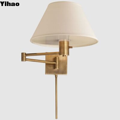 Yihao Classic LED Swing Arm Koper Body Wandlamp met 2700K Warm White Light en 30000 uur Levensduur voor woonkamer